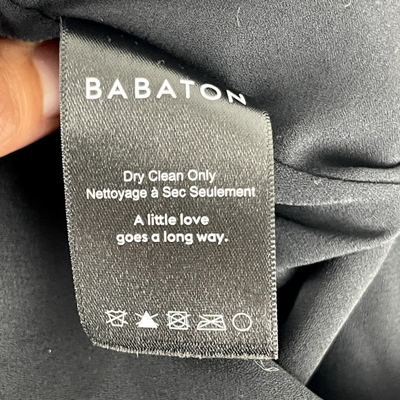 Aritzia Babaton Maximillian Jumpsuit Womens Medium Black Crop Wide Leg Minimal - Picture 12 of 14